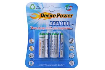 Ni-Mh AAA Akku/Batterien 1100 mAh / 4er Set z.b fr Mini-Z