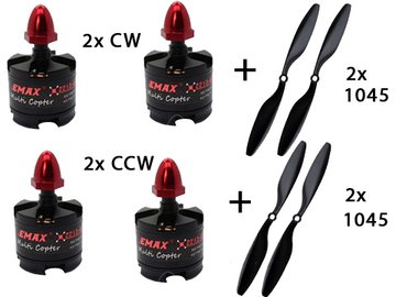 4x MT2213 Multicopter KV935 CW + CCW  inkl. Propeller