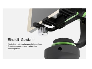 3-Achsen Gimbal Steadycam fr Smartphone und GoPro