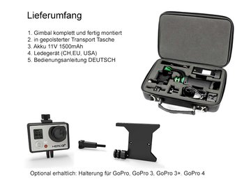 3-Achsen Gimbal Steadycam fr Smartphone und GoPro