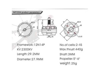MT2204-II Multicopter KV2300 CCW