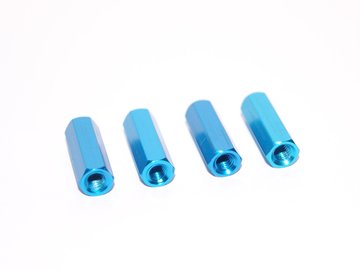 Distanzbolzen Aluminium 10mm/M3 (4 Stk) Blau