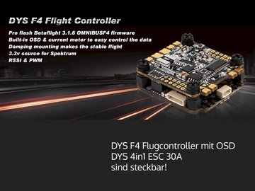 DYS Betaflight F4 PRO Omnibus  inkl. OSD STM32F405 GRT6 5V BEC