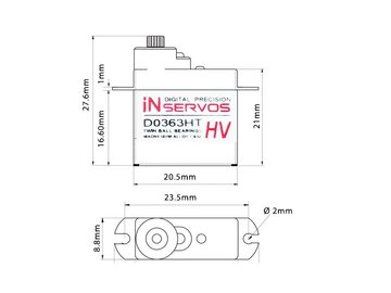 Digital Micro Servo HV, Metal Getriebe,6,5g,18 Ncm JST-1,5mm (ZH)