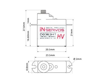 Digital Micro Servo HV, Metal Getriebe,6,5g,18 Ncm JST-1mm (SH)
